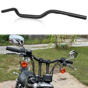 1" 25mm Motorcycle Drag Bar Handlebar Black For Harley Sportster XL883C XL1200C - Foto 1 di 12