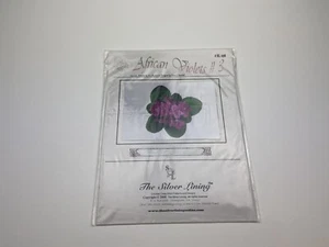 The Silver Lining African Violets #3 Counted Cross Stitch Pattern 2P - Picture 1 of 3