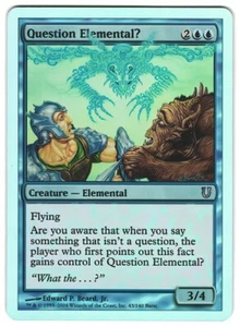 MTG Question Elemental? Foil Unhinged UNH Uncommon Unplayed NM Near Mint - Picture 1 of 2