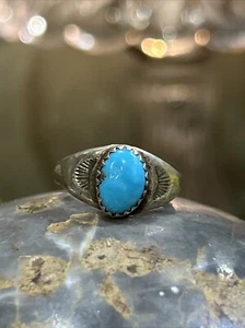 Vintage Native American Sterlingsilber türkis Ring 6,5 - Bild 1 von 6