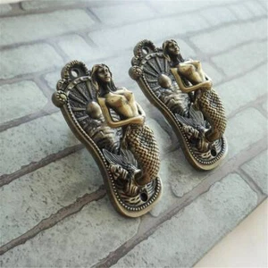 Vintage Bronze Mermaid Hooks Wall Hook Curtain Tie Backs Coat Hooks Coat Hangers - Picture 1 of 14