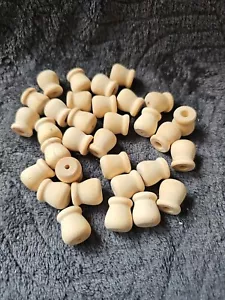 Bean Pot Candle Cups 5/8 Inch 1/4 Inch Hole Pack of 32 Unfinished Wood Candle... - Picture 1 of 1