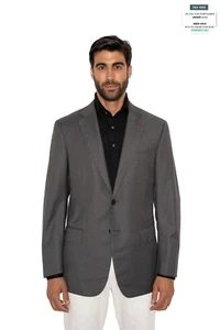 $5200 ISAIA NAPOLI Medium Gray Blazer Sport Coat Wool 130's 42 US / 52 EU 7R - Picture 1 of 7