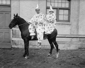 Clowns On Horse Circa 1910s 8x10 Reprint Of Old Photo - Picture 1 of 1