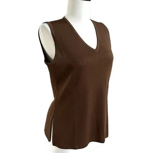 Vtg Exclusively Misook Sleeveless Shell Tank Top S Knit Minimalist Quiet Luxury - Picture 1 of 10
