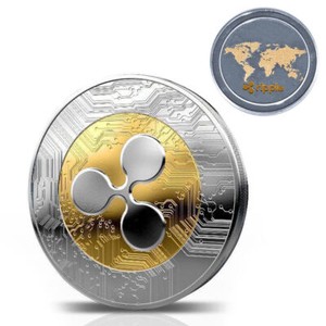 Plated Ripple Coin XRP CRYPTO Commemorative Ripple XRP Collectors Coin Craft.