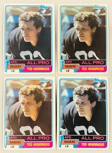 (4) Ted Hendricks 1981 Topps Football NM Card Lot #200 - Picture 1 of 2