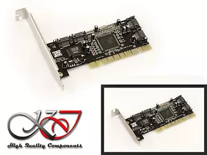 Controller-Karte PCI sata 4 Anschlüsse Raid 0,1,0+1 Klammern hohe und - Bild 1 von 1