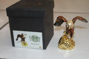 #273 Object d' Art E Pluribus Unum Bald Eagle bird Jeweled Trinket Box Art Form - Picture 1 of 6