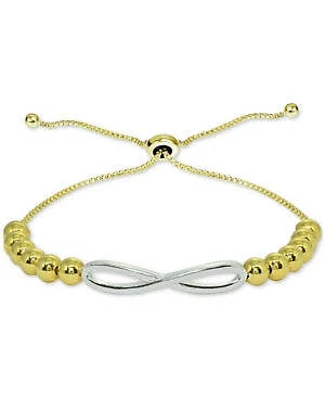 Brazalete Bolo Giani Bernini Dos Tonos Cuentas en Plata de Ley/Placa de Oro 18k Foto 1 de 1