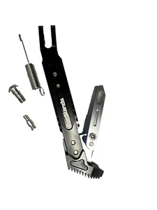Cavalletto laterale moto altezza regolabile in alluminio nero - Imagen 1 de 5