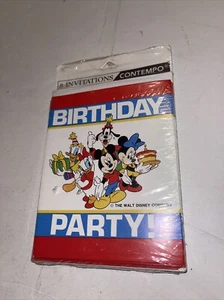 8 birthday party invitations The Disney gang - Picture 1 of 2