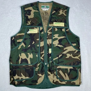 Game Winner Sportswear Hunting Vest Pocket Ammo Organizer Green Camo Vintage M - Picture 1 of 14
