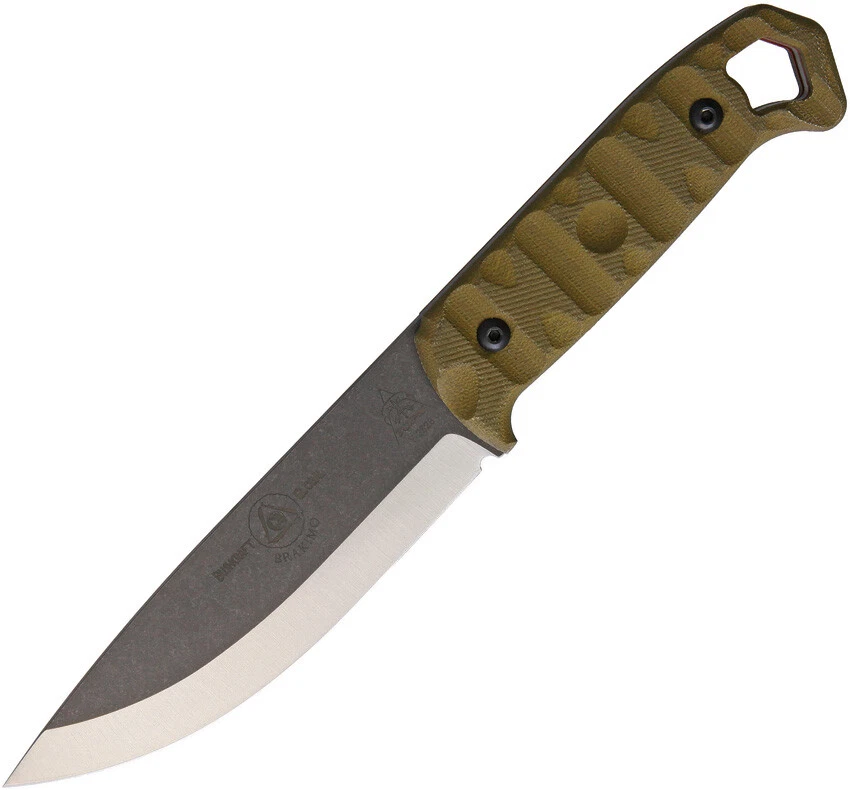 TOPS Brakimo Fixed Blade Rocky Mountain Green Micarta handle Knife 01rmt - Image 1 of 1