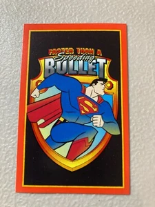 1996 Skybox DC Superman Action Packs Sticker Faster Than A Speeding Bullet  - Picture 1 of 1