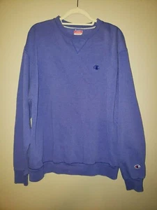 Vintage Champion Men's XL Blue Crewneck Sweatshirt - Picture 1 of 5