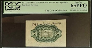 NQC AU Wyman Autografo di Cortesia Fr 1255SP Terzo Numero 10C - PCGS 65 Gemma Unc PPQ - Foto 1 di 2