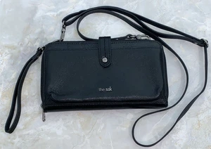 The SAK Bandolera de Cuero Negro Cartera Hobo Bolso de Mano - Imagen 1 de 14