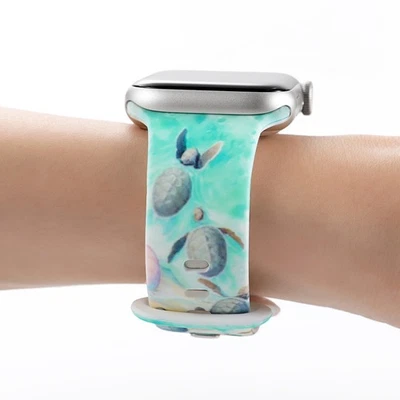 Correa de silicona con estampado para Apple Watch Series 8 7 SE 6 5 4 3 38/40mm 42/44mm Foto 1 de 4