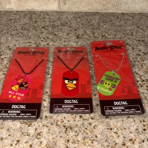 NUEVO EN PAQUETE ANGRY BIRDS LOTE DE 3 COLLAR ETIQUETA DE PERRO #116 - Imagen 1 de 6