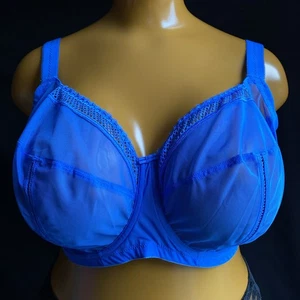 M&S Ladies Underwired Bra, Blue Ultra Sheer Mesh & Lace, UK 42G, New - Picture 1 of 13