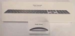 Apple Magic Keyboard With Touch Id And Numeric Keypad & Apple Magic Mouse Black - Picture 1 of 2