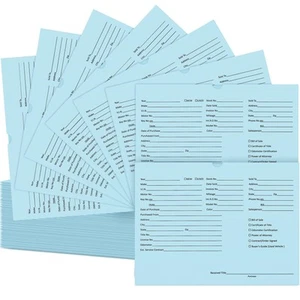 Watersay 120 Pcs Vehicle Dealer Jackets for Car Sales Colored Printed Deal En... - Picture 1 of 6