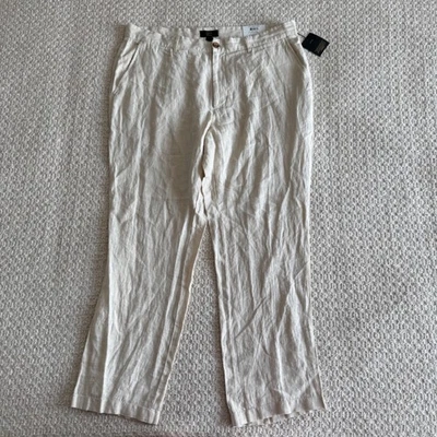 Club Room Linen Lux Pants Men's 36x30 Natural Khaki Dress Casual - Image 1 of 4