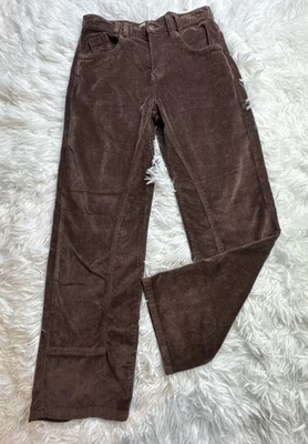 Pantalones de pana WE THE FREE 27 para mujer marrón chocolate tiro alto pierna recta nuevos Foto 1 de 4