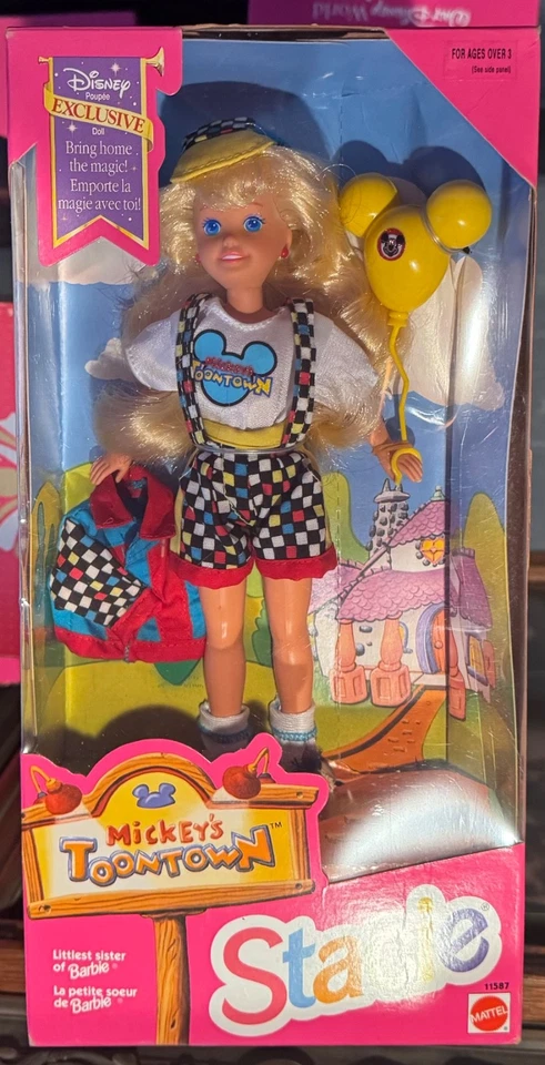 Barbie Mickey's Toontown Stacie exclusiva de Disney 1993 #11587 en caja original Foto 1 de 1