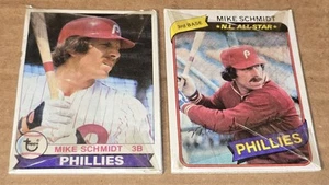 1979 80 TOPPS PHILADELPHIA PHILLIES BURGER KING CELLO PACKS MIKE SCHMIDT SHOWING - Picture 1 of 13