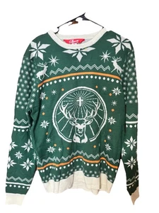 Shinesty Jägermeister Stag Men's Ugly Christmas Sweater Size Small - Picture 1 of 7