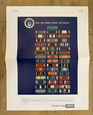 Air Force носить ваши ленты с гордостью и правильно диаграмма датирована 1969 - Изображение 1 из 4