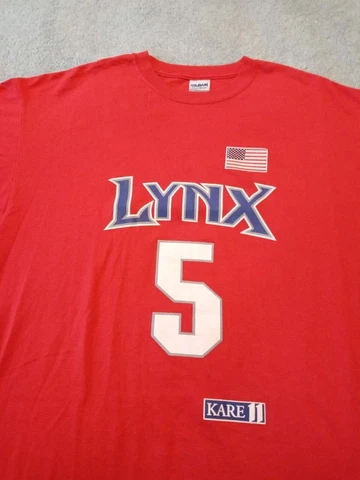 Rare Minnesota Lynx SEIMONE AUGUSTUS red Team USA #5 t-shirt size XL Cover