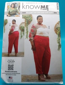 KNOW ME NÄHMUSTER # ME2005 ÜBERGRÖSSE 16W-26W DAMEN TOP & HOSE UNGESCHNITTEN - Bild 1 von 2