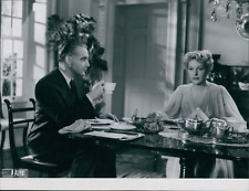 Jean Marchat avec Madeleine Robinson dans "Le mystère Barton" 1948  vintage silv