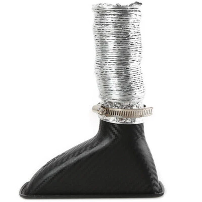 Car Bumper Turbo Inlet Intake Pipe Air Funnel Kit Carbon Fiber Look Accessory - Image 1 of 4