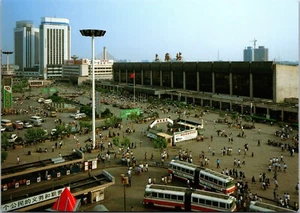 Bird's Eye View Railway Station Shanghai China Postcard - Picture 1 of 2