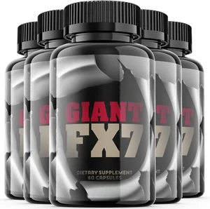 5 Pack - Giant FX7 - Vegan, Male Vitality Pills - 300 Capsules - Picture 1 of 3