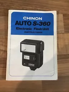 Vintage CHINON AUTO S-360 BLITZGERÄT nur Bedienungsanleitung - Bild 1 von 3