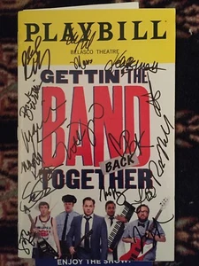 Getting The Band Back Together Cast Signed Playbill - Picture 1 of 6