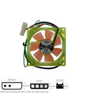 Fan Muffin Cooling DC 12V DC12V 12VDC 80mm 80x80x25 UV Reactive DF1208SM GNOR - Picture 1 of 3