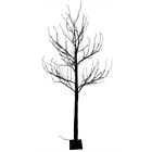 Baum 200 cm schwarz mit beleuchteten Zweigen 168 LED warmweiß LED-Lichterbaum