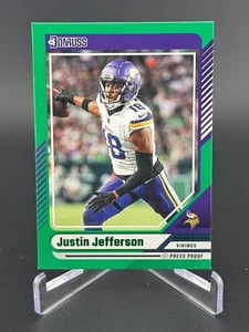 Justin Jefferson 2024 Donruss Football Green Press Proof #215 Minnesota Vikings - Picture 1 of 2