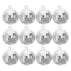 12 Pcs Christmas Ornaments Mini Disco Ball Party Decorations mini Christmas Ball - Picture 1 of 10