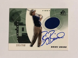 Carte de golf autographe signée Briny Baird 2002 UD SP jeu utilisé #75 /250 - Photo 1/2