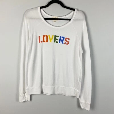 Sundry Oversized  White Sweatshirt Lovers Size 0 / XS Pullover - Image 1 of 4