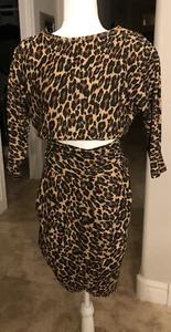 RARE Vintage 80’s Michele Lamy (Wife Of Rick Owens) Leopard Skirt Set Mint - Picture 1 of 9