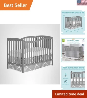 Moderna cuna convertible Chelsea 5 en 1: madera de pino ecológica, certificada de seguridad Foto 1 de 4