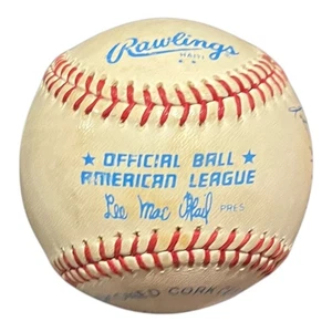 Vintage 1983 Rawlings American Lg Game Used Baseball Johny Mayberry HR Notation - Bild 1 von 9